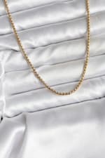 14K Gold Renk Kaplama Zincir Model CM Kadın Kolye - görsel 2